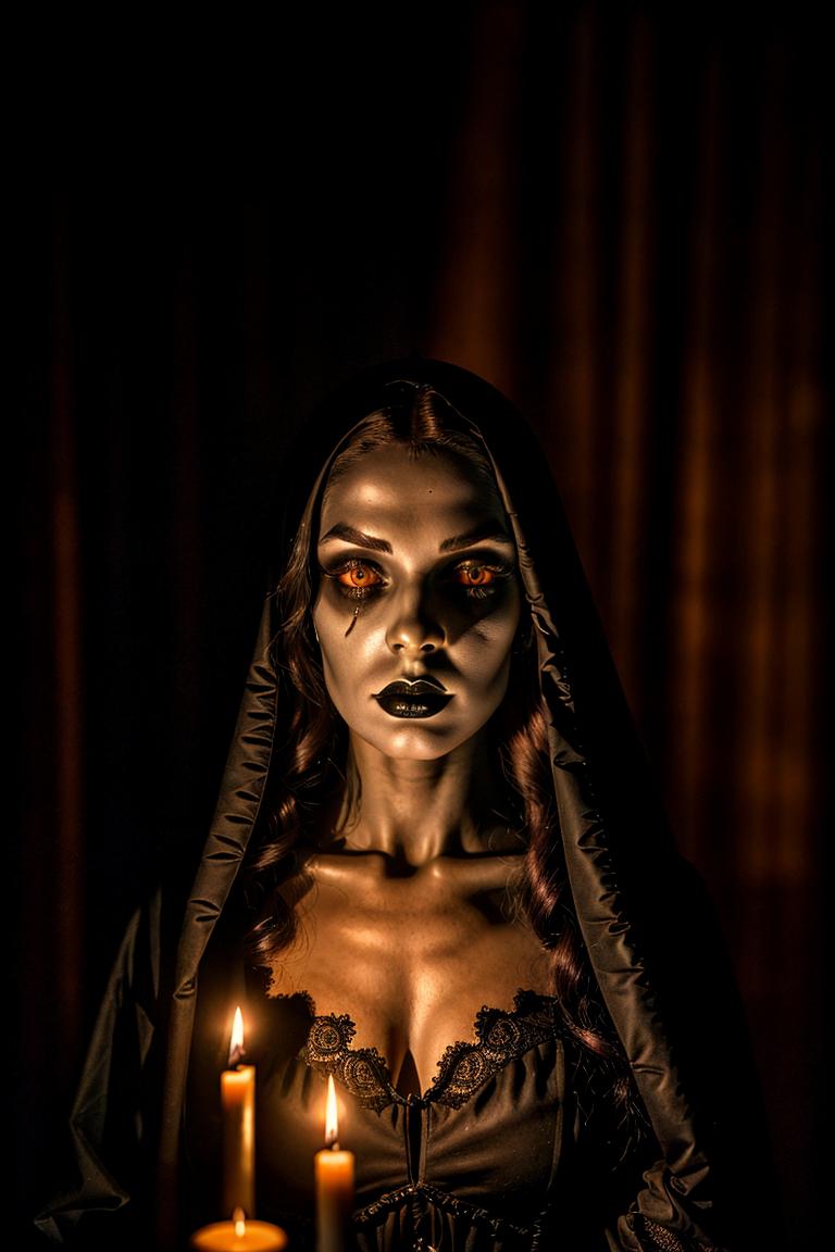 moody dark fashion portrait