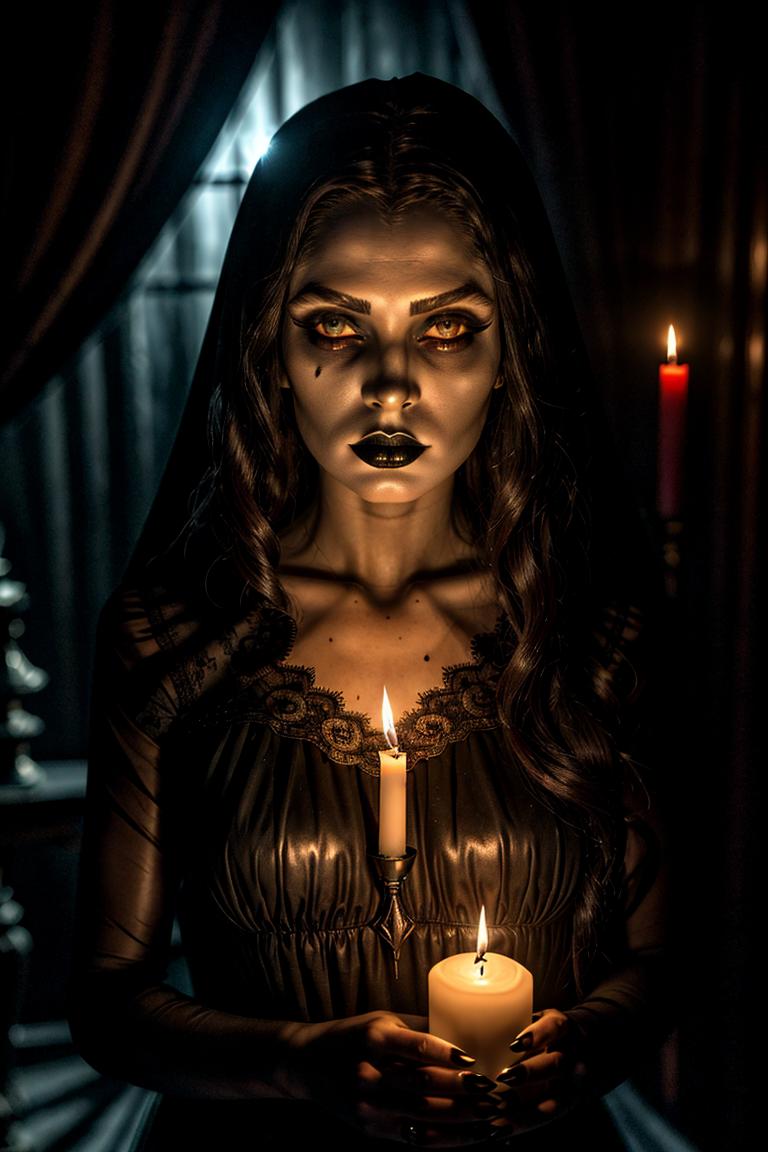 moody dark fashion portrait