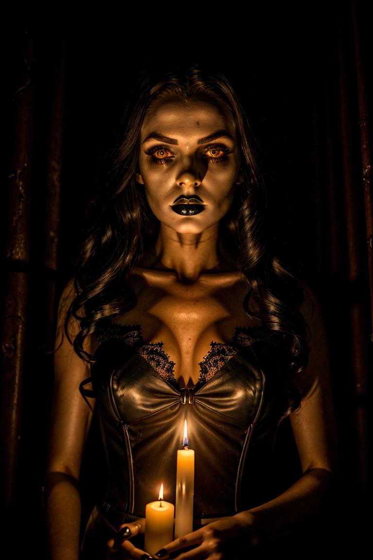 intense stare under light