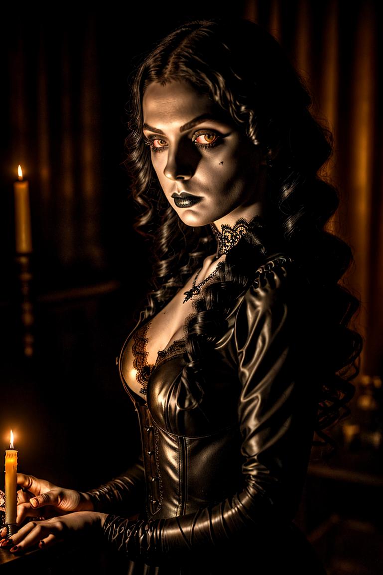 moody dark fashion portrait