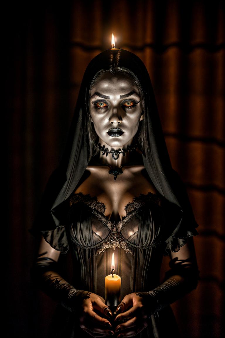 moody dark fashion portrait