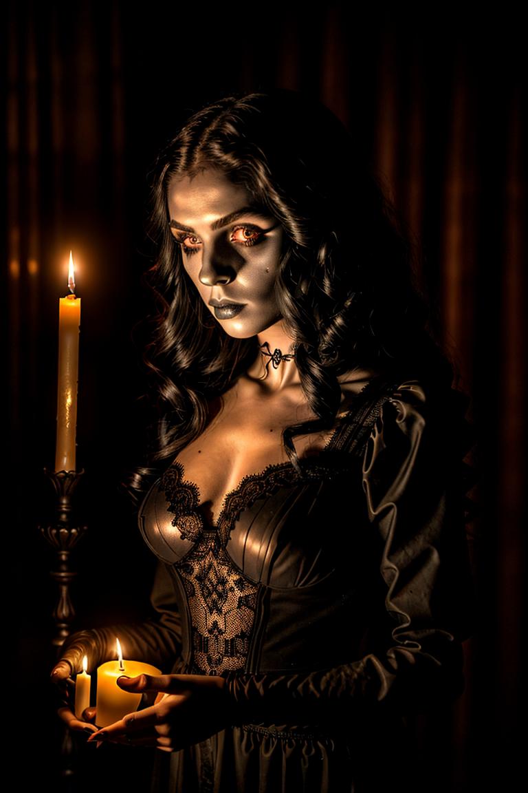 moody dark fashion portrait