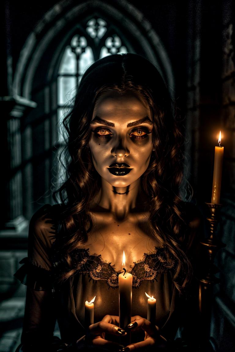 moody dark fashion portrait