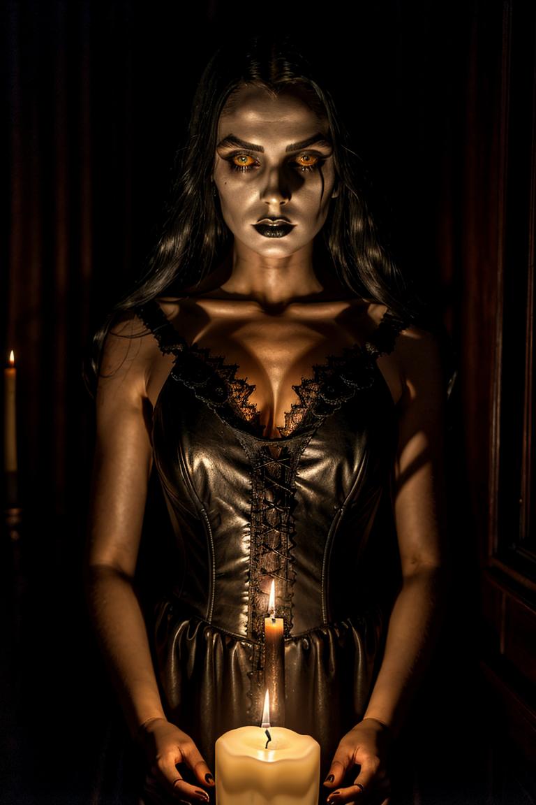 intense stare under light