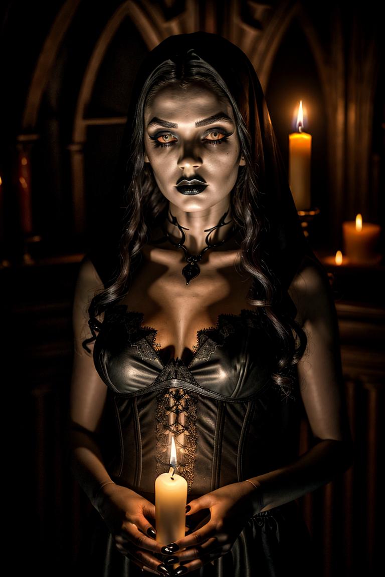 moody dark fashion portrait