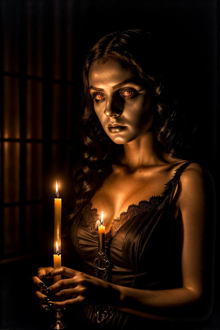 moody dark fashion portrait