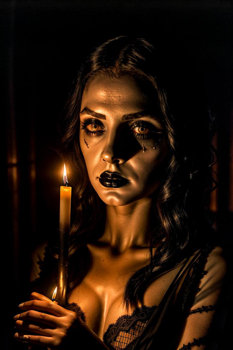 high contrast dramatic face