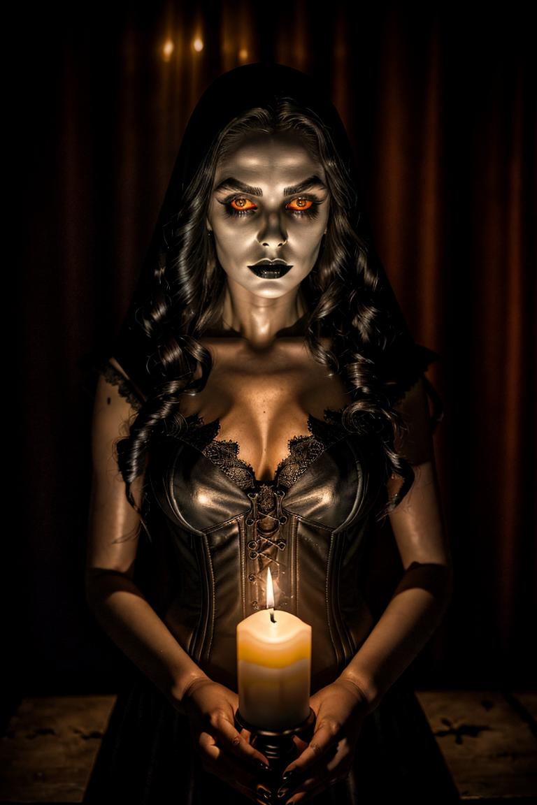 moody dark fashion portrait