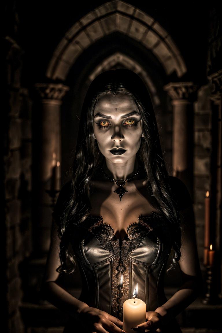 moody dark fashion portrait