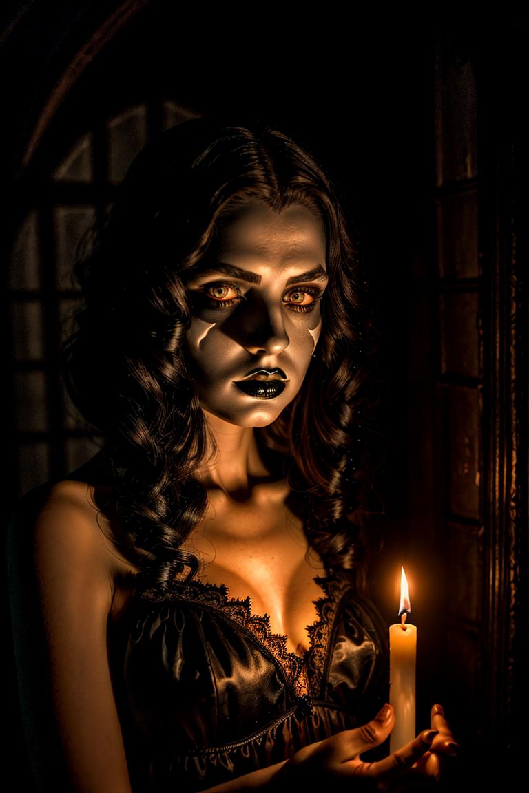 moody dark fashion portrait