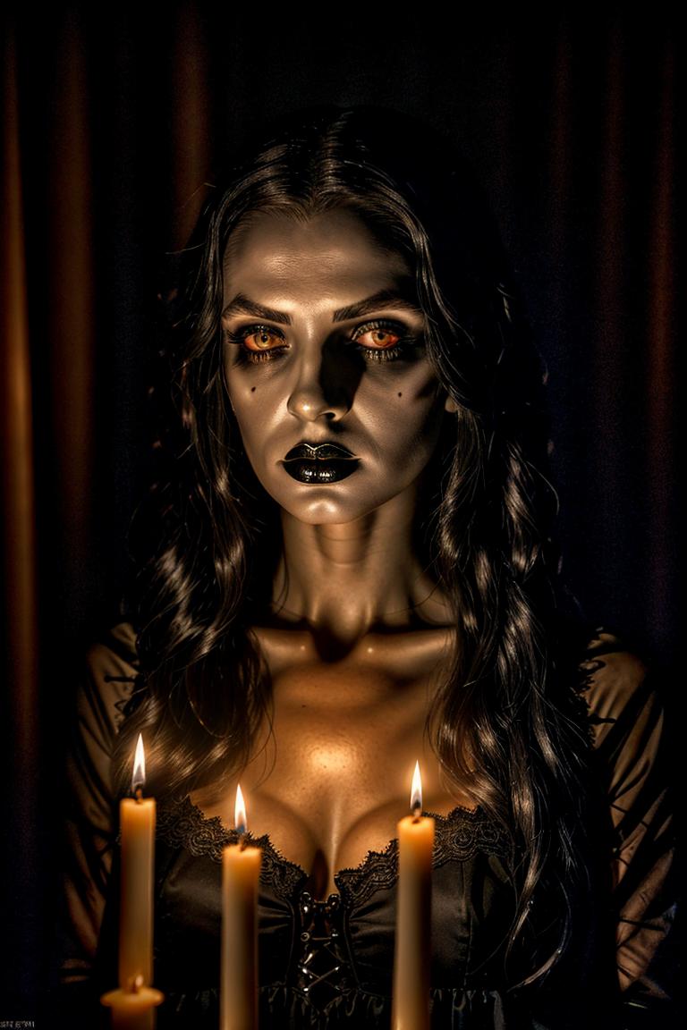 moody dark fashion portrait