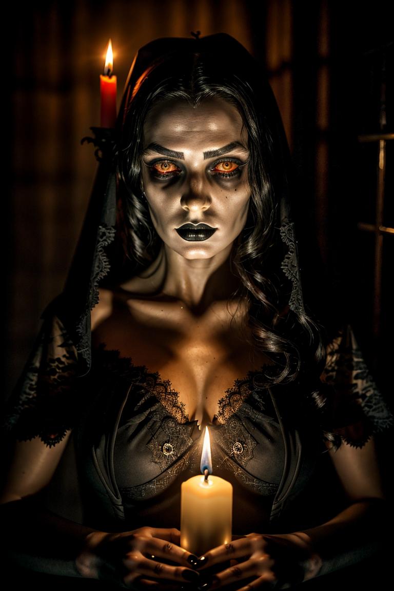 moody dark fashion portrait