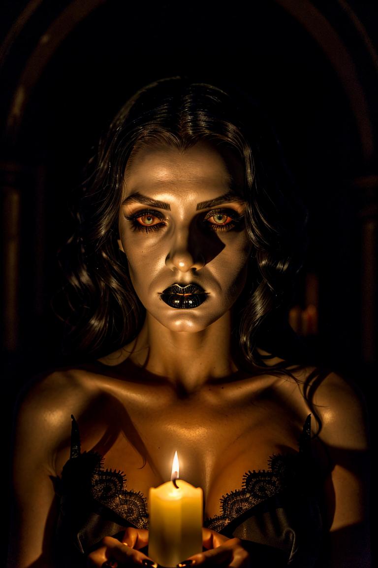 high contrast dramatic face