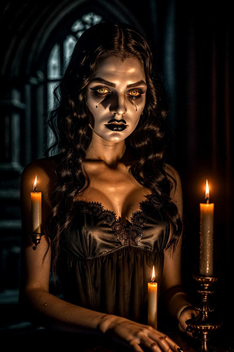 moody dark fashion portrait