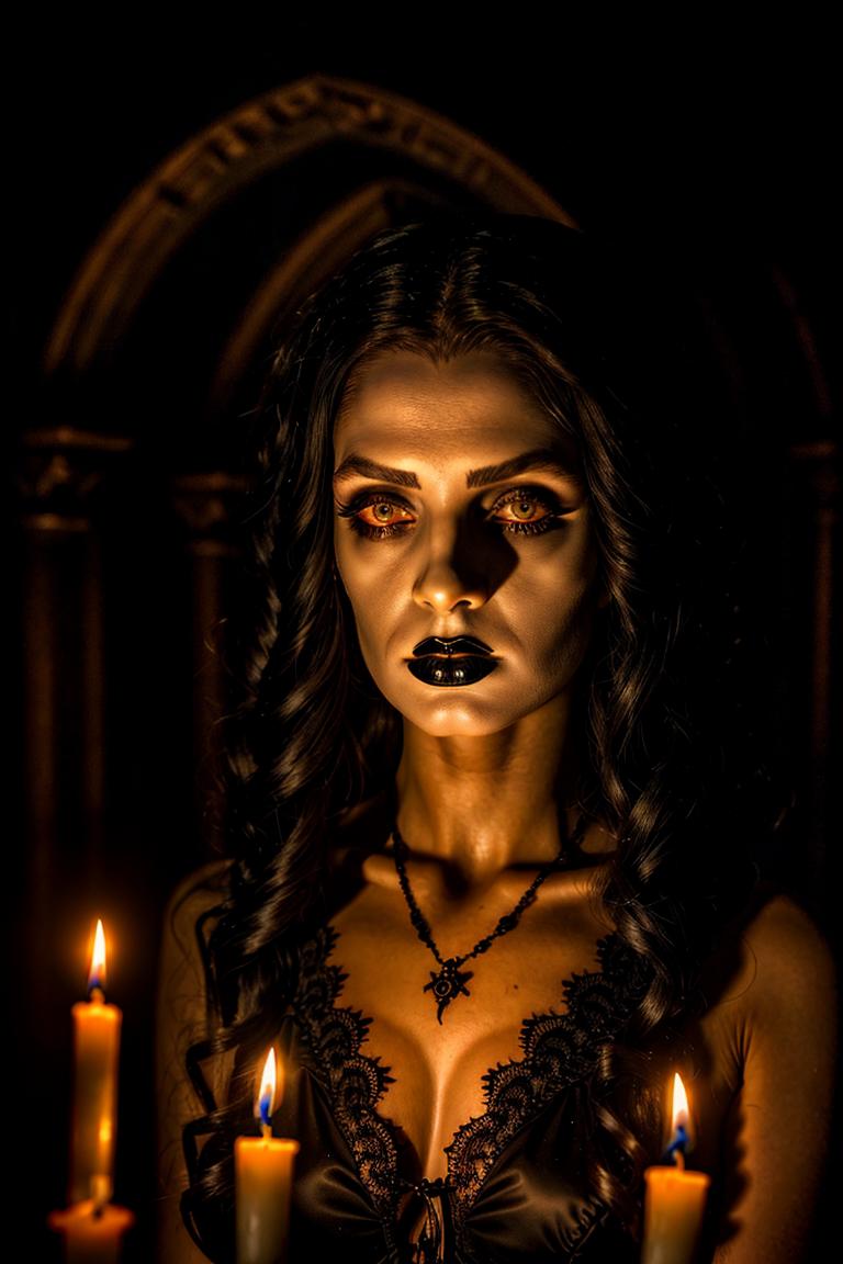 moody dark fashion portrait