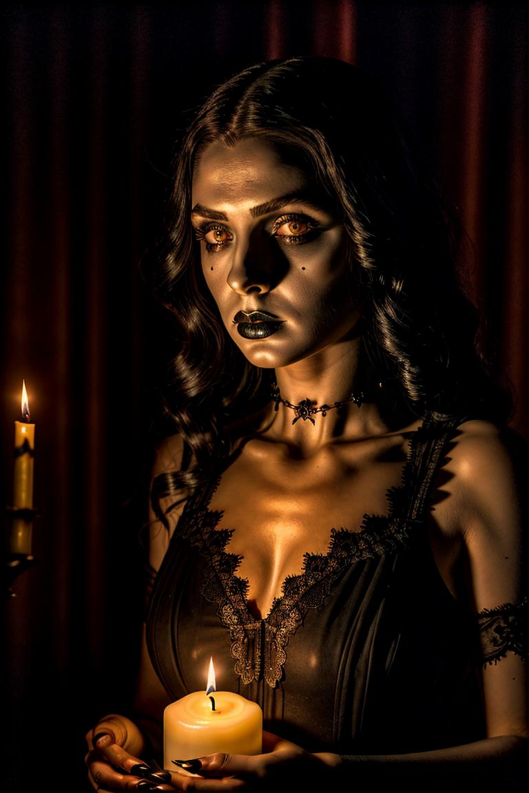 intense stare under light