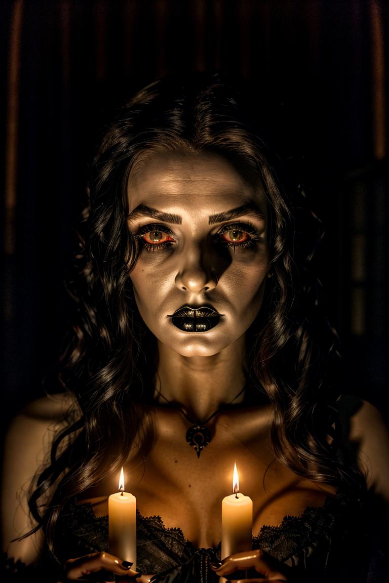 moody dark fashion portrait