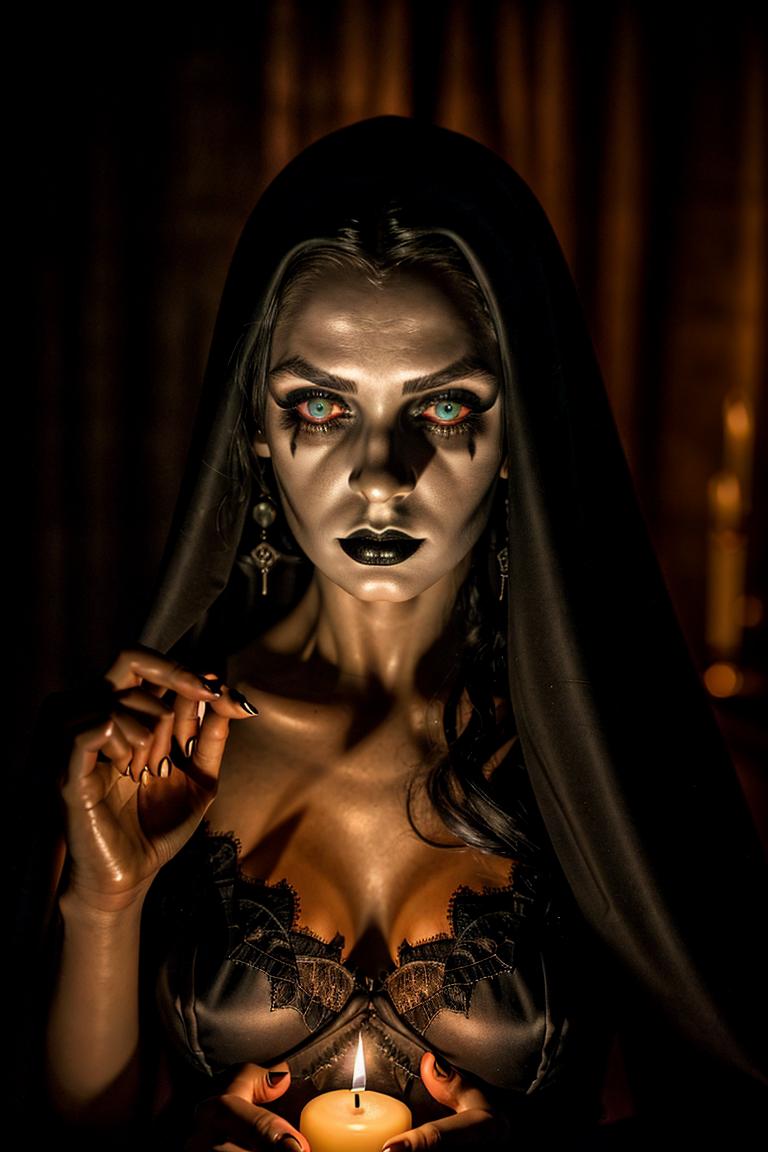 high contrast dramatic face