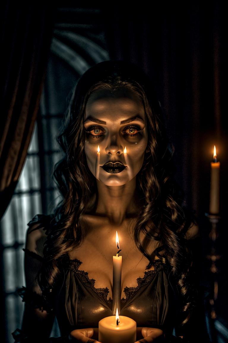 intense stare under light