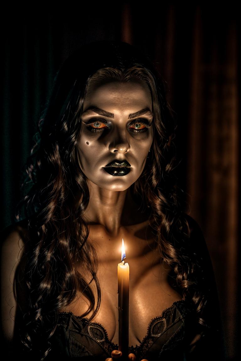 intense stare under light