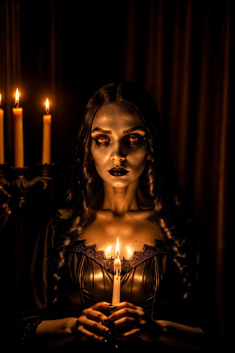 moody dark fashion portrait