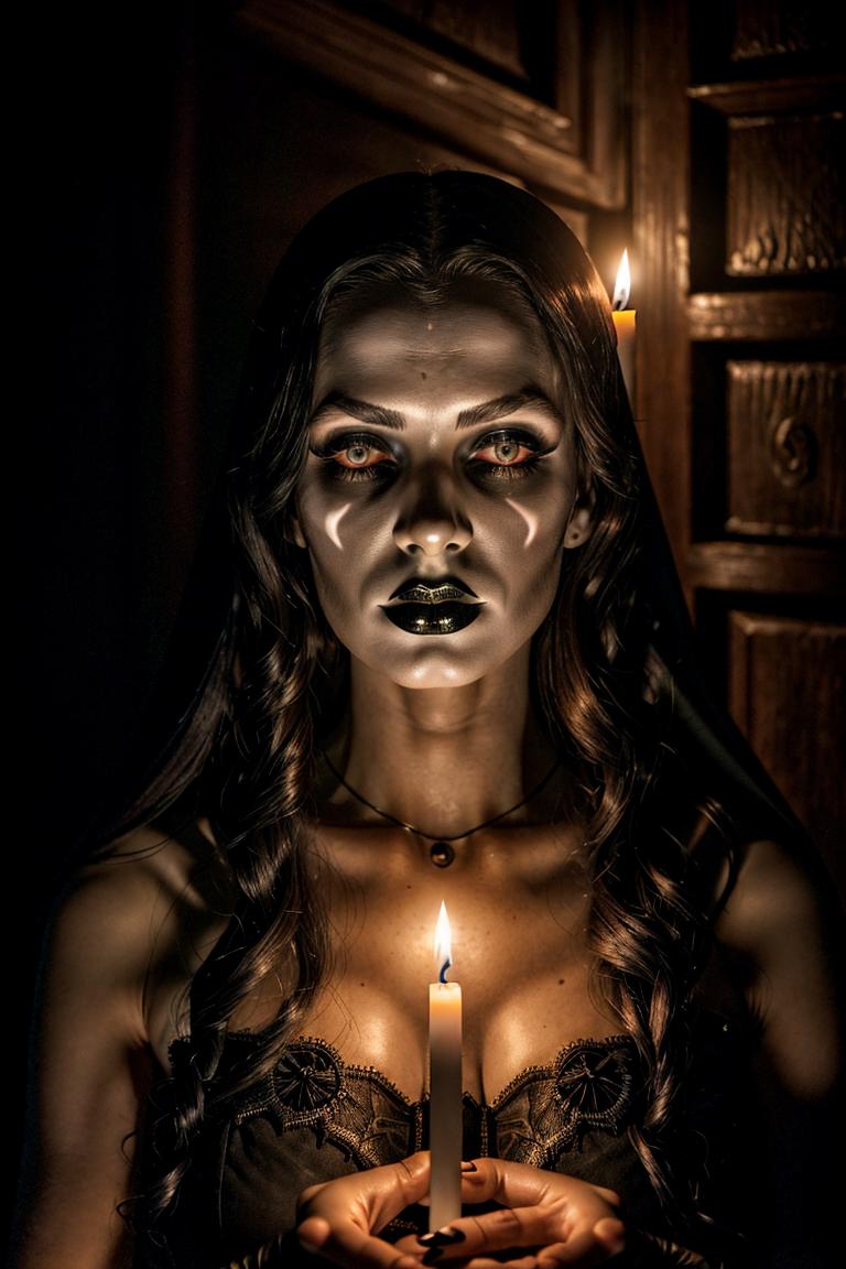 moody dark fashion portrait