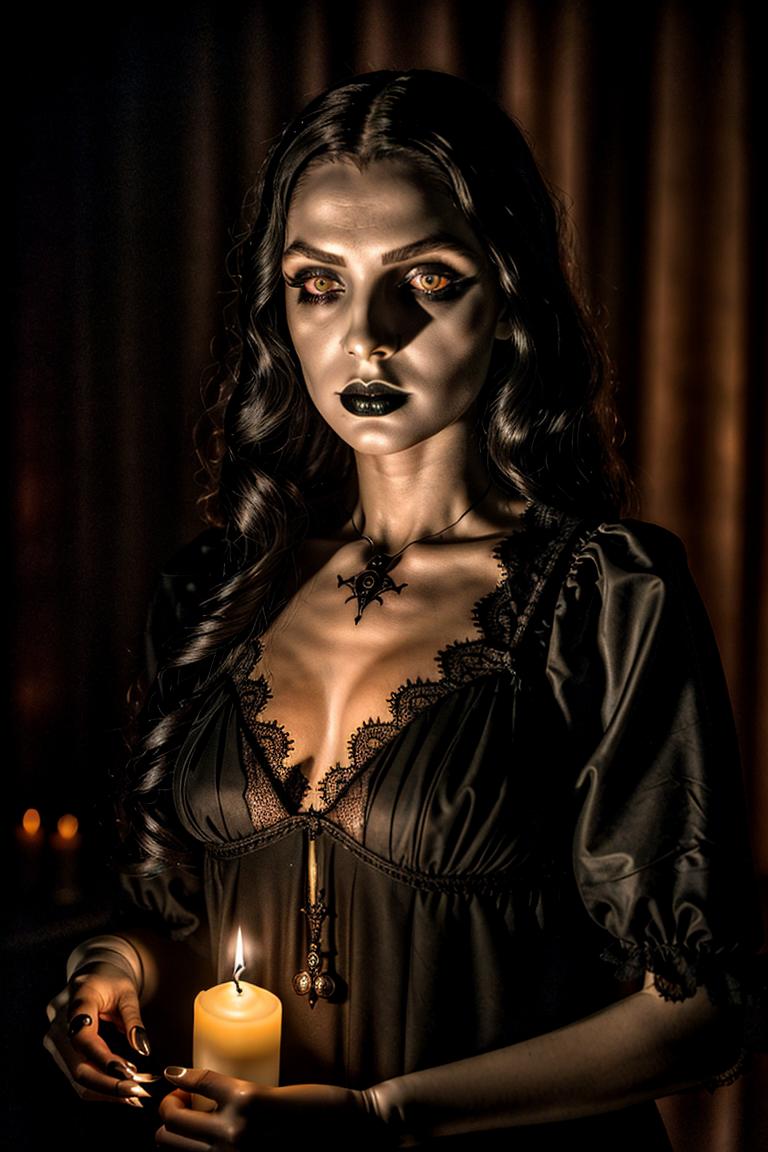 moody dark fashion portrait