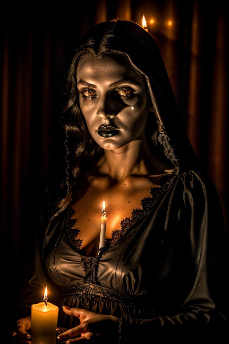 moody dark fashion portrait