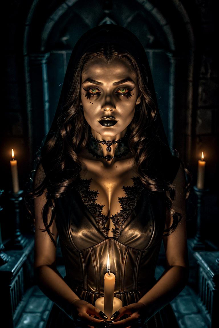 intense stare under light