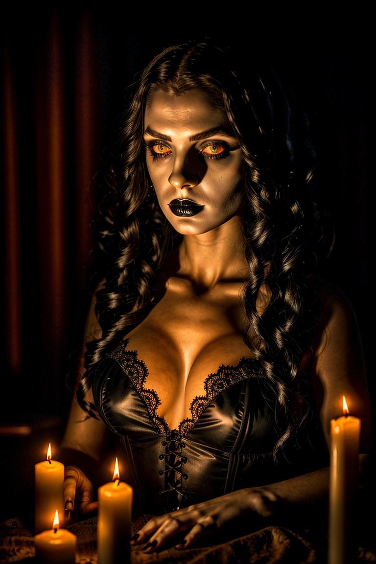 moody dark fashion portrait