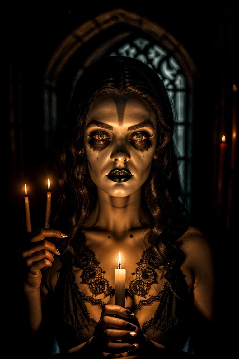 moody dark fashion portrait