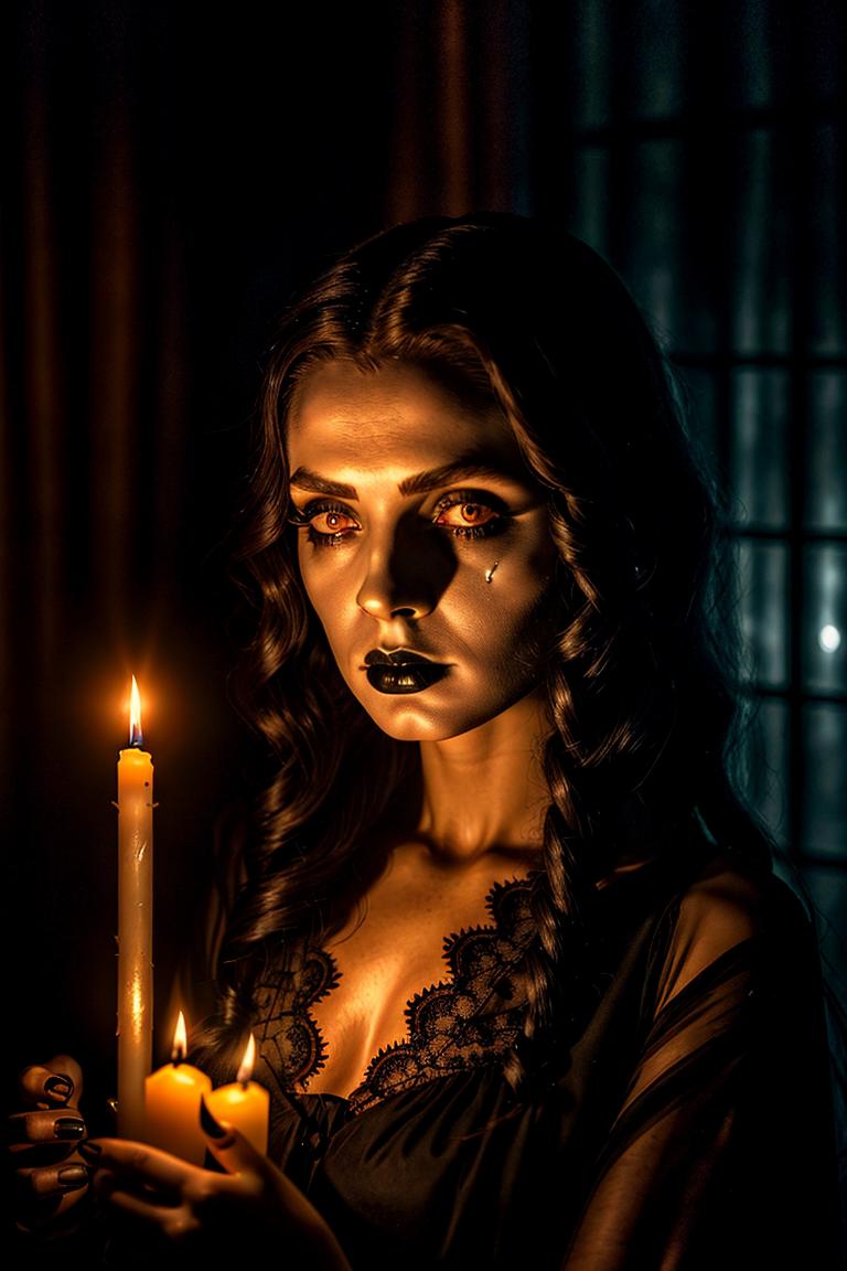 intense stare under light