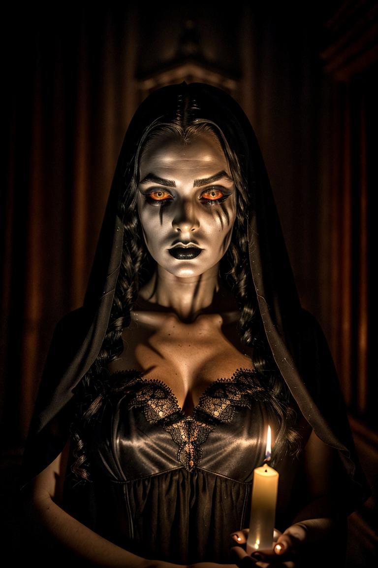 high contrast dramatic face