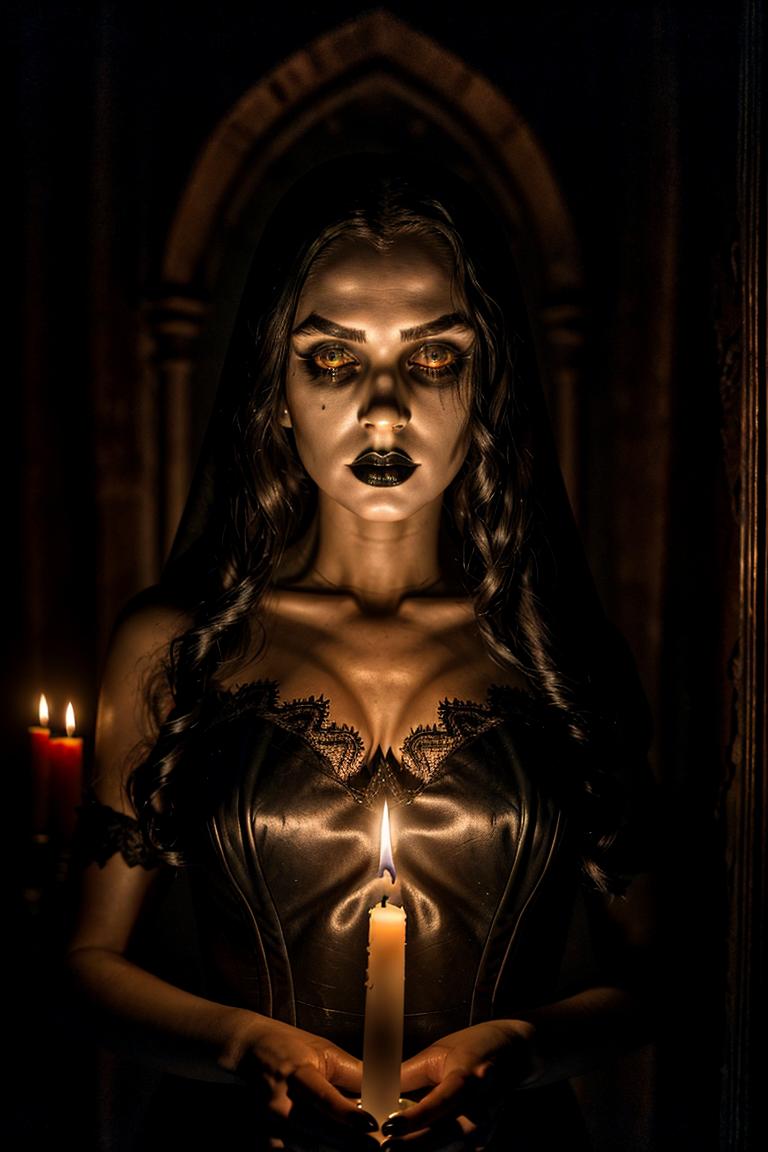 moody dark fashion portrait