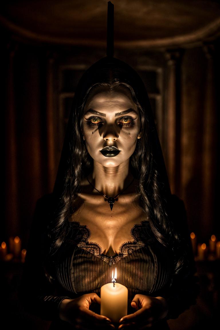 high contrast dramatic face