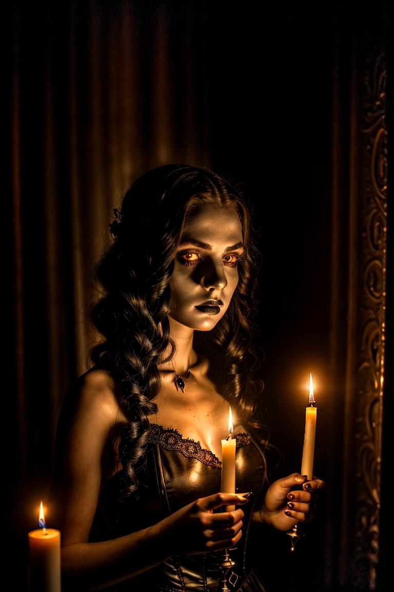 intense stare under light