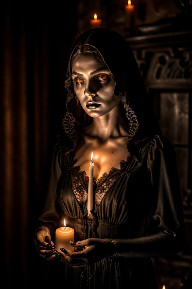 intense stare under light