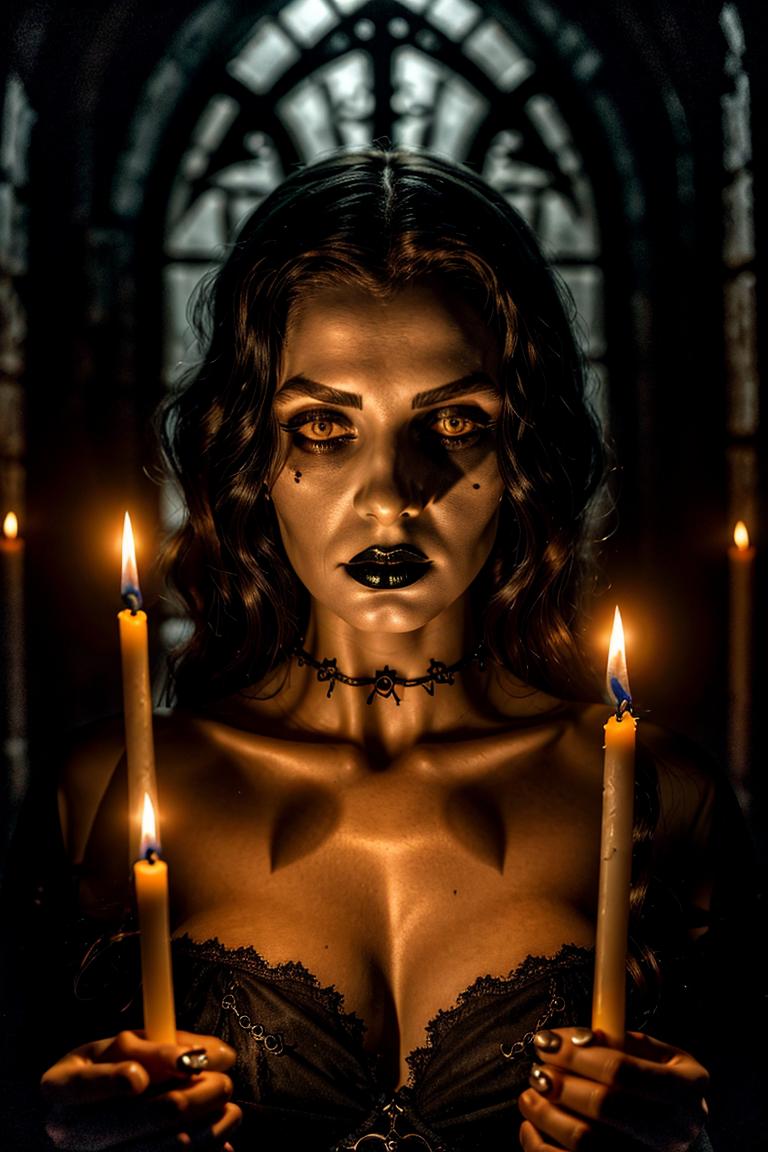 intense stare under light