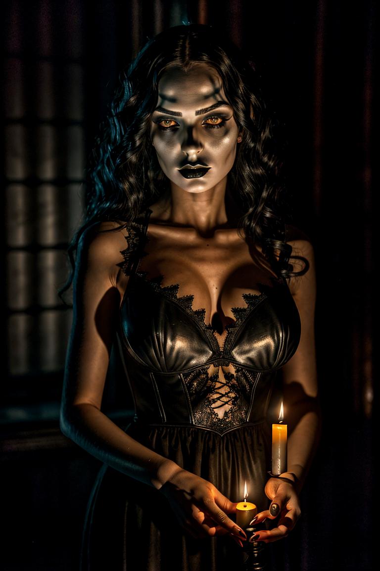 intense stare under light