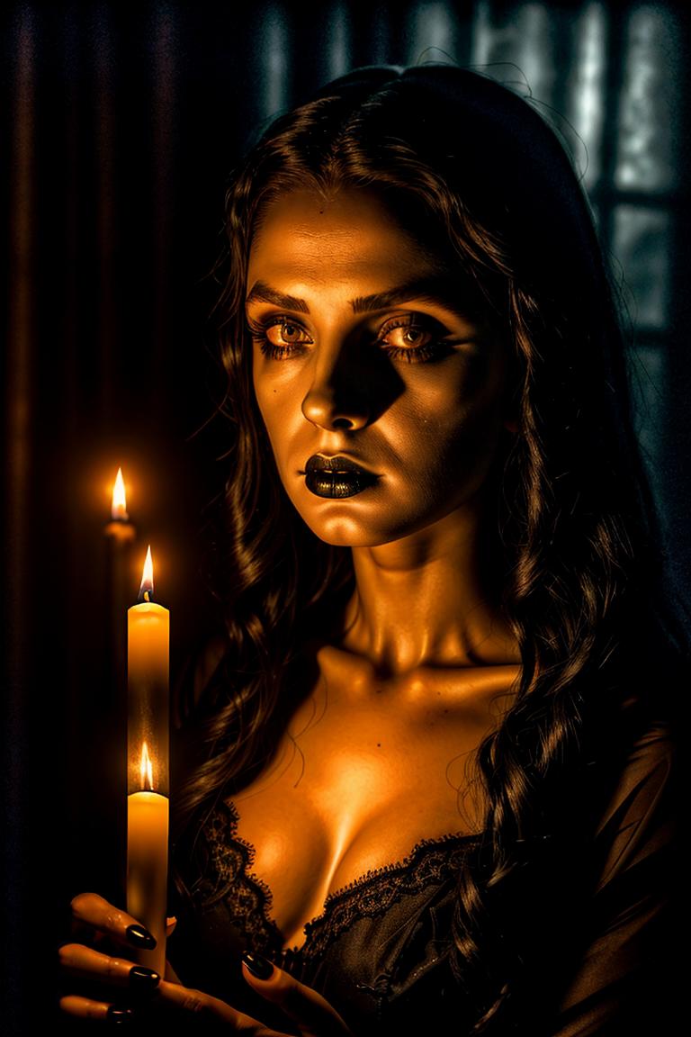 high contrast dramatic face