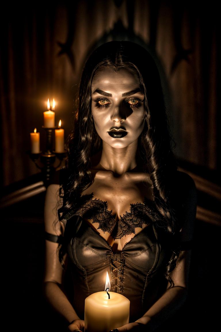 moody dark fashion portrait