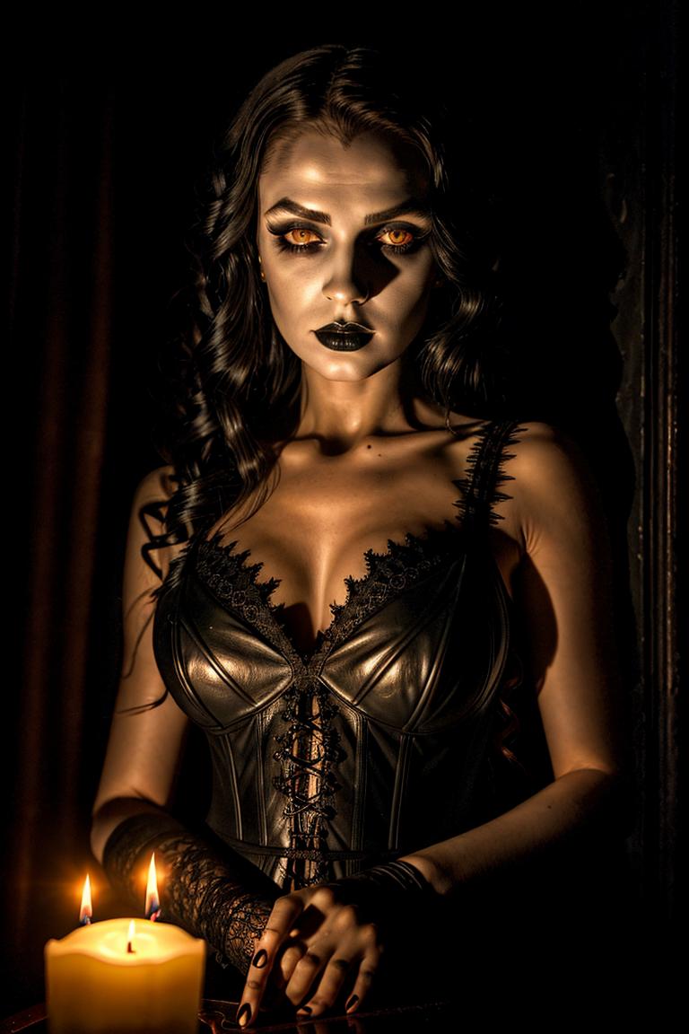 intense stare under light