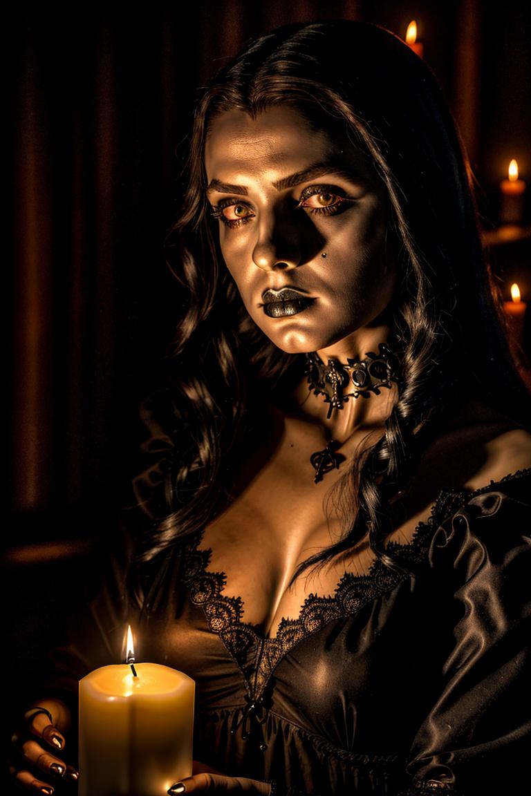 intense stare under light