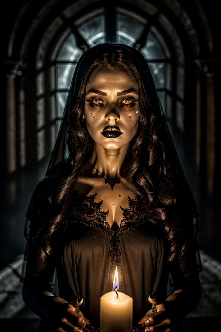 moody dark fashion portrait