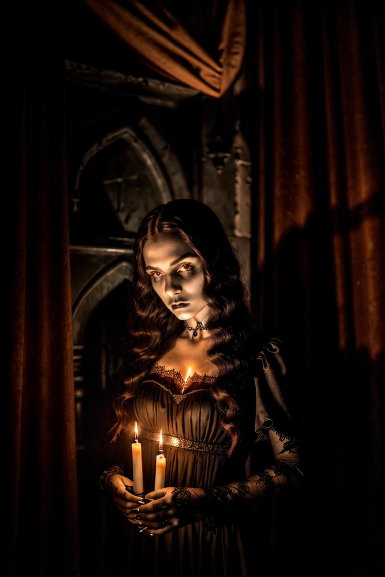 moody dark fashion portrait