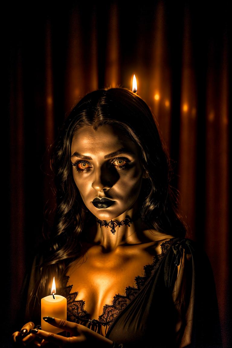 intense stare under light