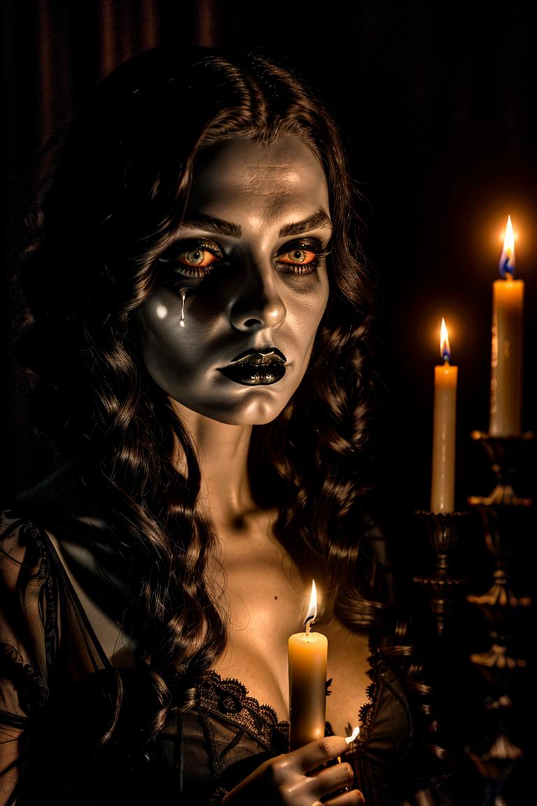 moody dark fashion portrait