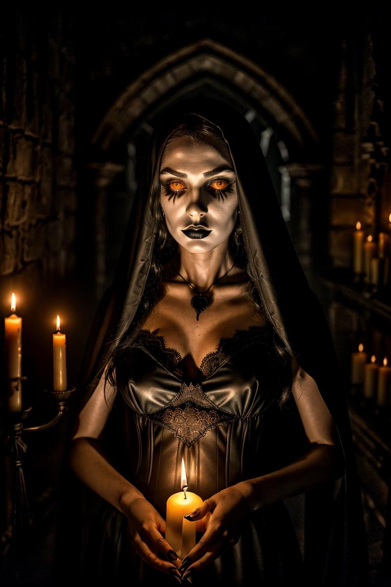 intense stare under light