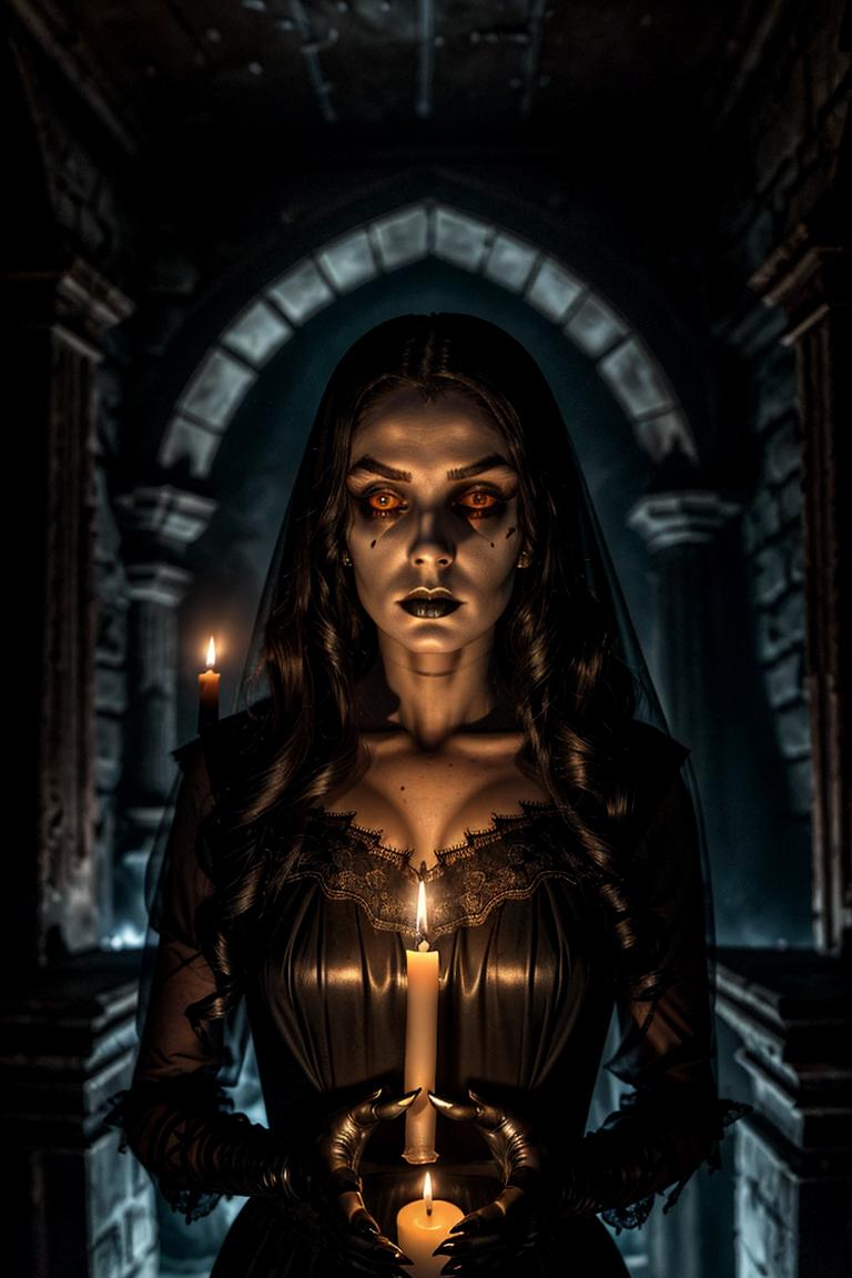 moody dark fashion portrait