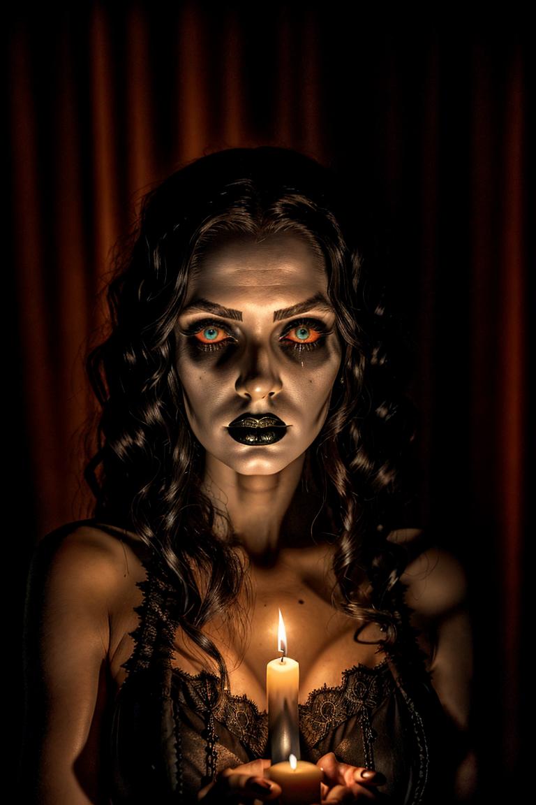 high contrast dramatic face